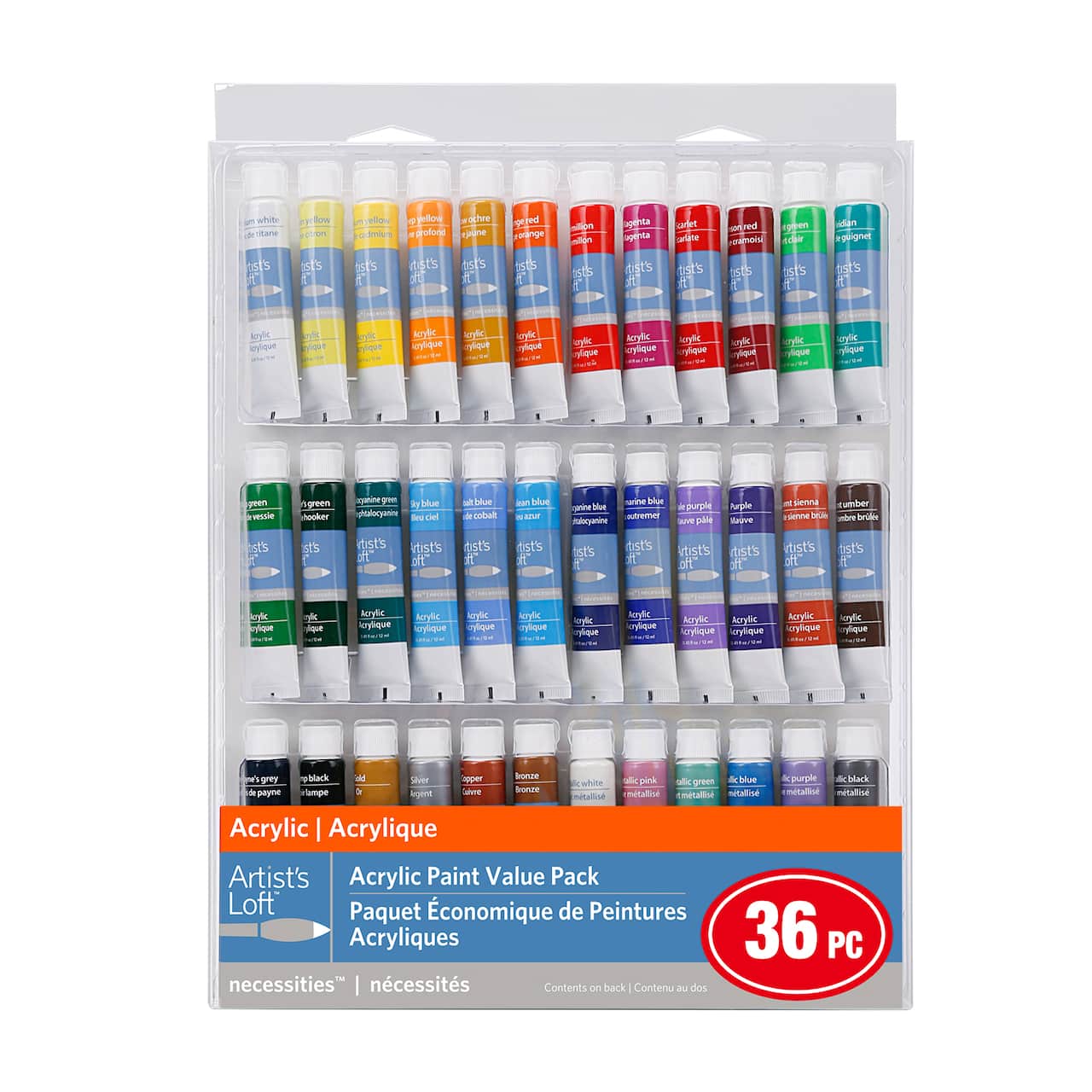 Necessities™ 36 Colour Acrylic Paint Value Pack by Artist's Loft™